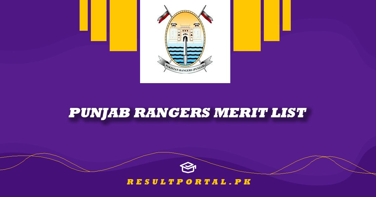 Punjab Rangers Merit List check online