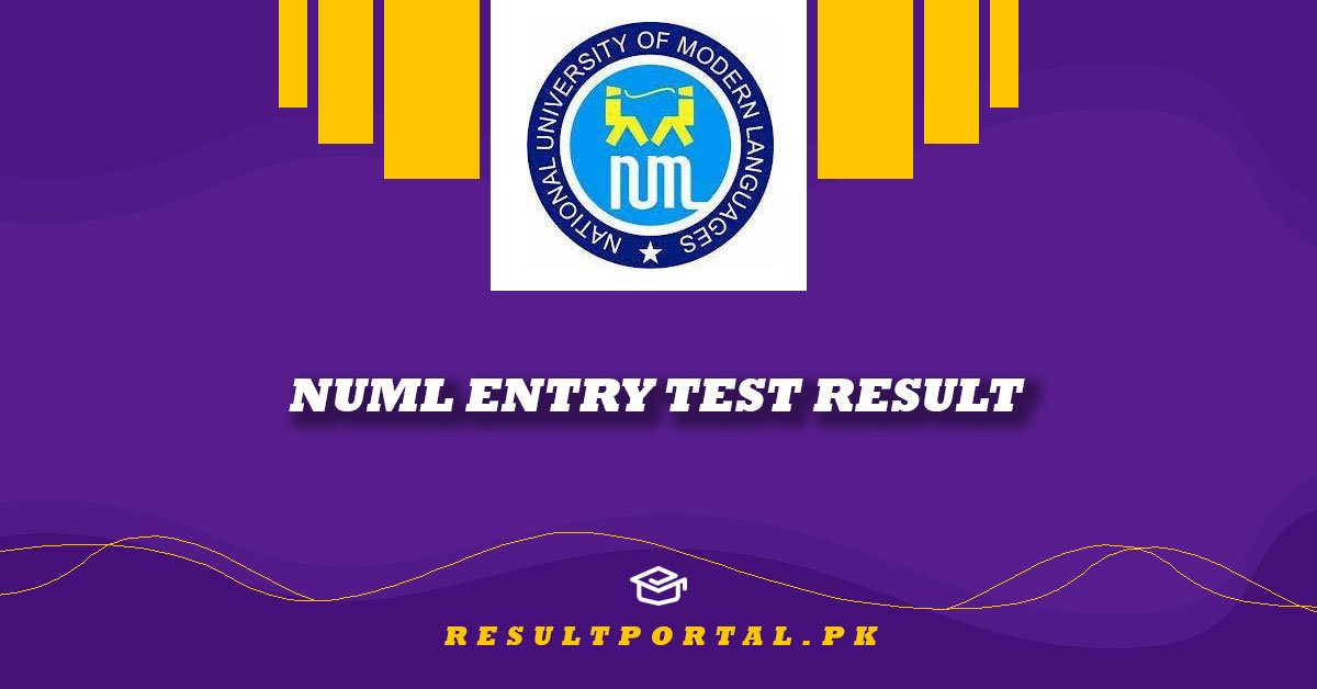 NUML Entry Test Result