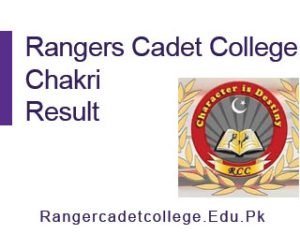 Rangers Cadet College Chakri Result