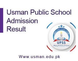 Usman Public School Admission Result