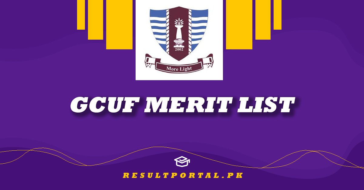 GCUF Merit List