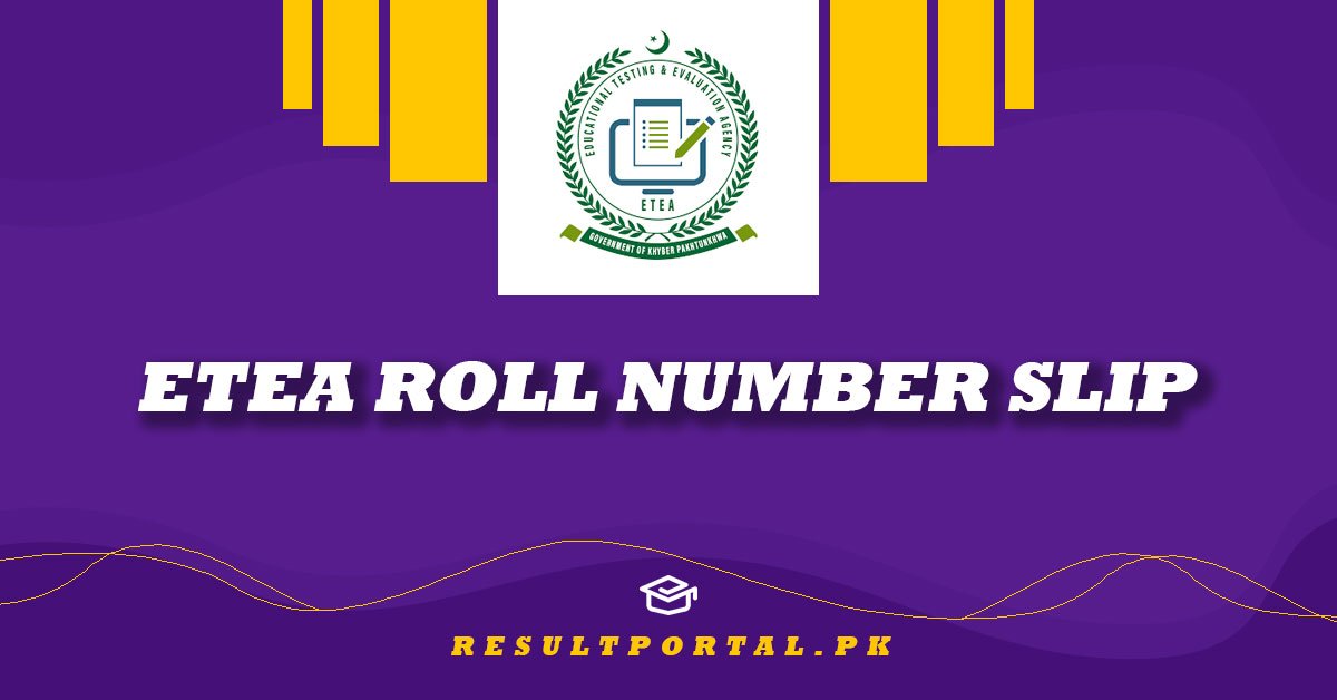 ETEA Roll Number Slip