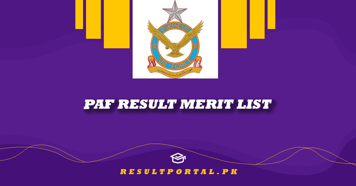 PAF Result Merit List