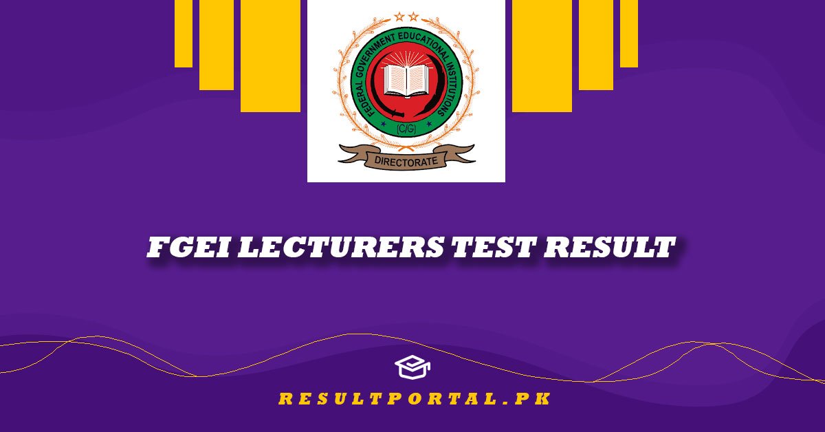 FGEI Lecturers Test Result