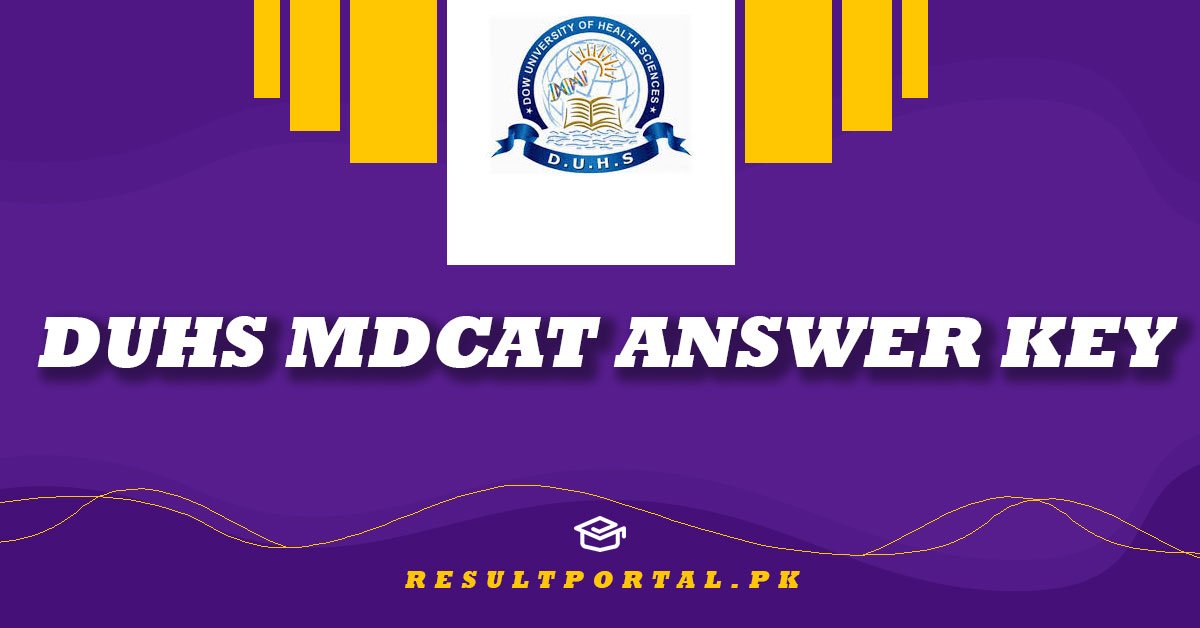 DUHS MDCAT Answer key
