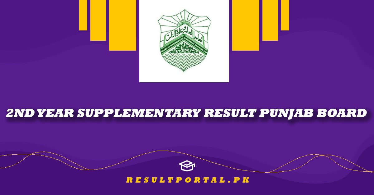 2nd Year Supplementary Result Punjab Board