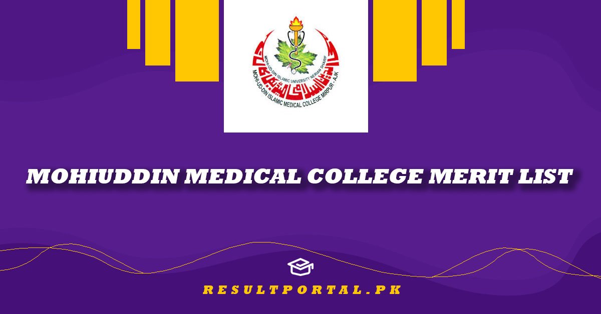 Mohiuddin Medical College Merit List